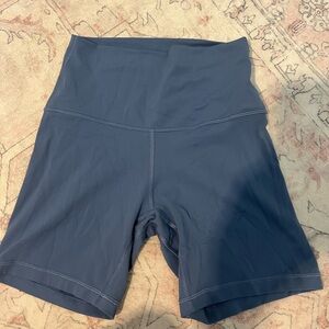 Lululemon Athletica Blue Bike Shorts Elastic Waistband